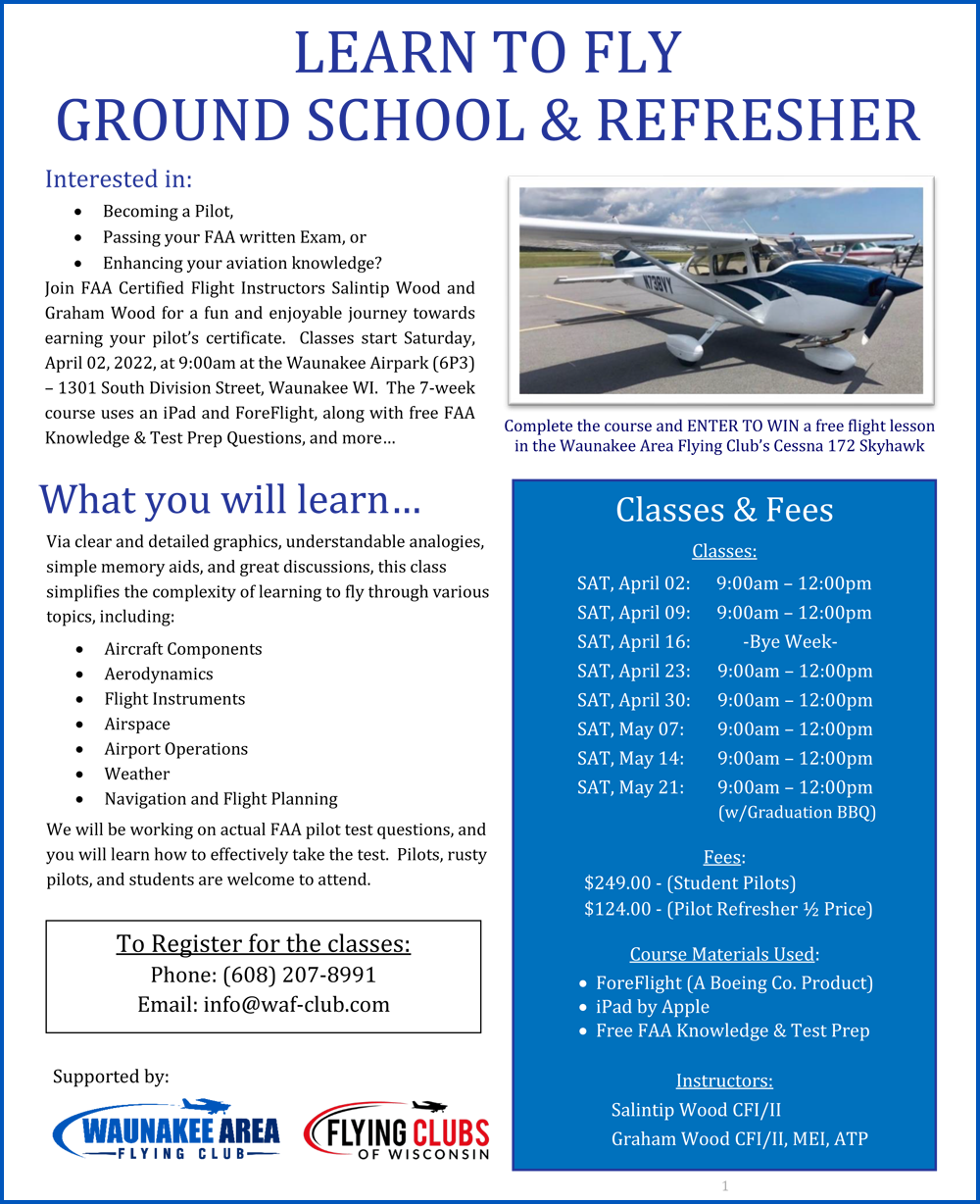 FB - WAFC - Ground School & Refresher - April 2022